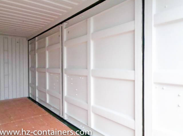 Contenedor lateral abierto 20 pies verde oscuro IICL6