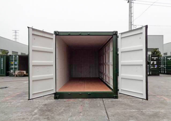 Contenedor lateral abierto 20 pies verde oscuro IICL6