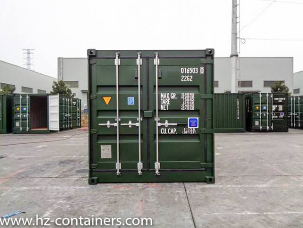 Contenedor lateral abierto 20 pies verde oscuro IICL6