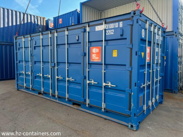 Contenedor 20′ 2x apertura lateral, puerta lateral doble
