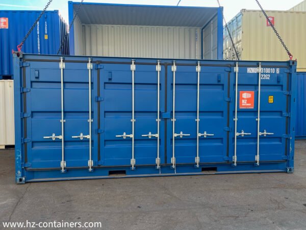 Contenedor 20′ 2x apertura lateral, puerta lateral doble