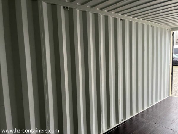 Contenedor de doble puerta de 6 m beige IICL 6, también apto para reequipamiento