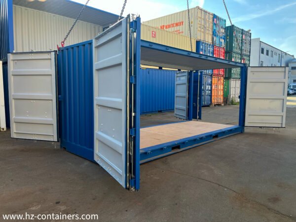 Contenedor 20′ 2x apertura lateral, puerta lateral doble