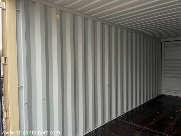 Contenedor de doble puerta de 6 m beige IICL 6, también apto para reequipamiento