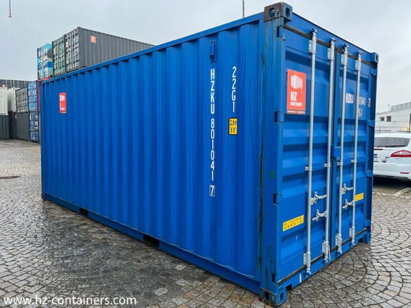 Contenedor de 6 m con puerta doble azul (2x puertas) IICL6