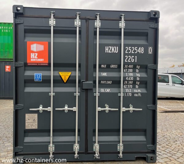 Contenedor marítimo 20 (6 m), gris nuevo