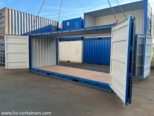 Contenedor 20′ 2x apertura lateral, puerta lateral doble