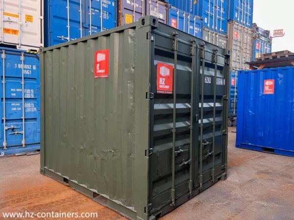 Contenedores usados ​​verde oscuro de 3 m