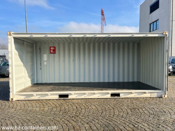 Contenedor maritímo de 20 pies (6 m) open side