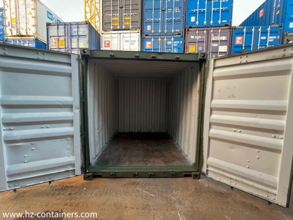 Contenedores usados ​​verde oscuro de 3 m