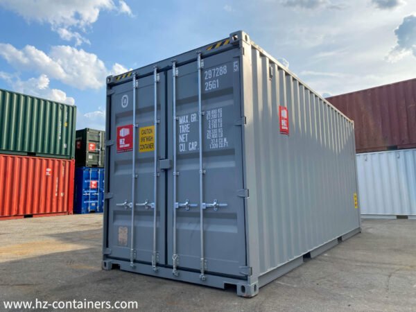 Contenedor de (6m) 20′ High Cube gris nuevo