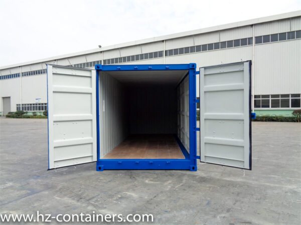 Contenedor marítimo de 20′ con apertura lateral azul IICL6