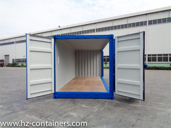 Contenedor marítimo de 20′ con apertura lateral azul IICL6