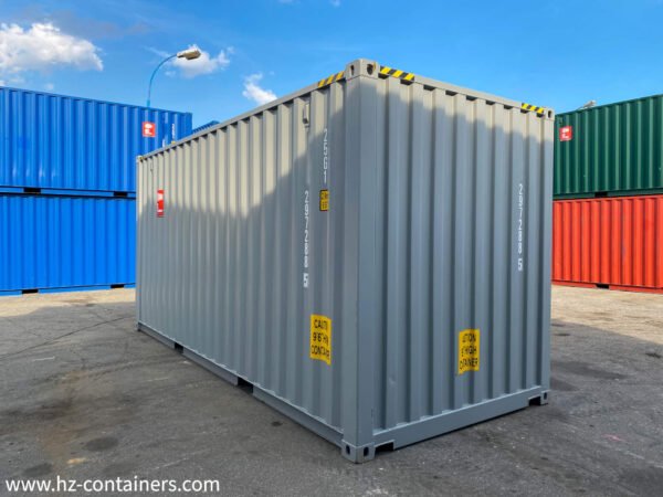 Contenedor de (6m) 20′ High Cube gris nuevo