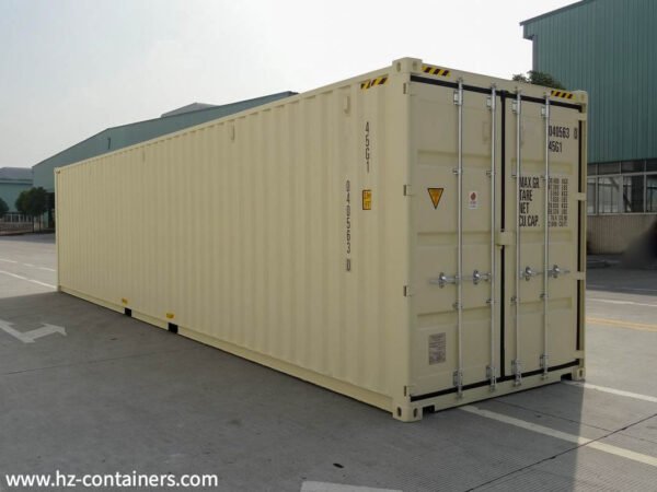 Contenedor marítimo 40′ HC beige calidad IICL 6 nuevo