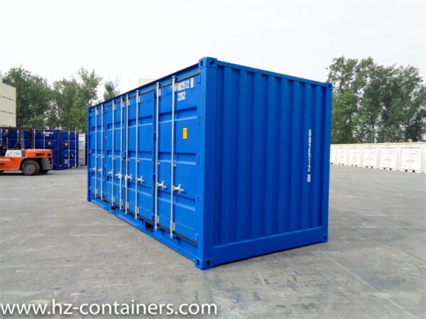 Contenedor marítimo de 20′ con apertura lateral azul IICL6