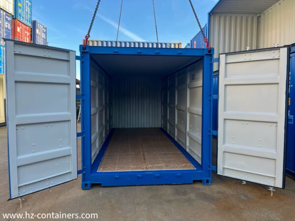 Contenedor 20′ 2x apertura lateral, puerta lateral doble