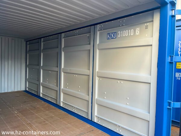 Contenedor 20′ 2x apertura lateral, puerta lateral doble