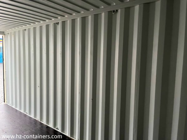 Contenedor de doble puerta de 6 m beige IICL 6, también apto para reequipamiento