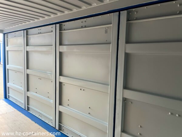 Contenedor 20′ 2x apertura lateral, puerta lateral doble