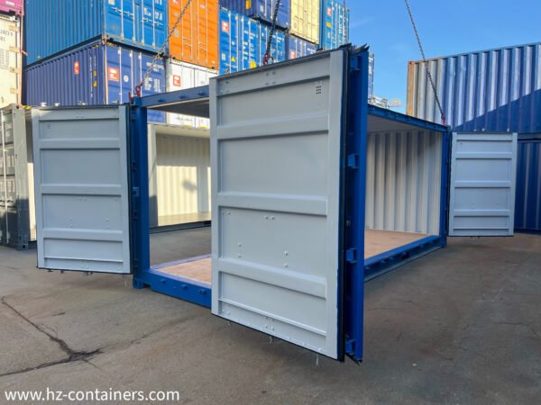Contenedor 20′ 2x apertura lateral, puerta lateral doble